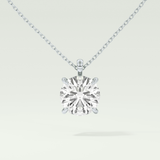Elegant 2 CT Round Lab-Grown Diamond Solitaire Necklace