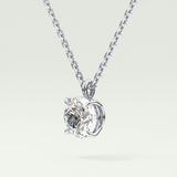 Elegant 2 CT Round Lab-Grown Diamond Solitaire Necklace