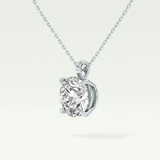 Elegant 2 CT Round Lab-Grown Diamond Solitaire Necklace