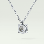Elegant 2 CT Round Lab-Grown Diamond Solitaire Necklace