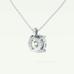 Elegant 2 CT Round Lab-Grown Diamond Solitaire Necklace