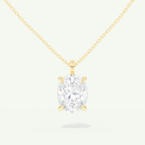 0.5-2 CT Oval Lab-Grown Diamond Solitaire Necklace