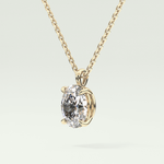 Elegant 2 CT Oval Lab-Grown Diamond Solitaire Necklace