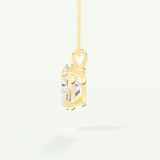 0.5-2 CT Oval Lab-Grown Diamond Solitaire Necklace