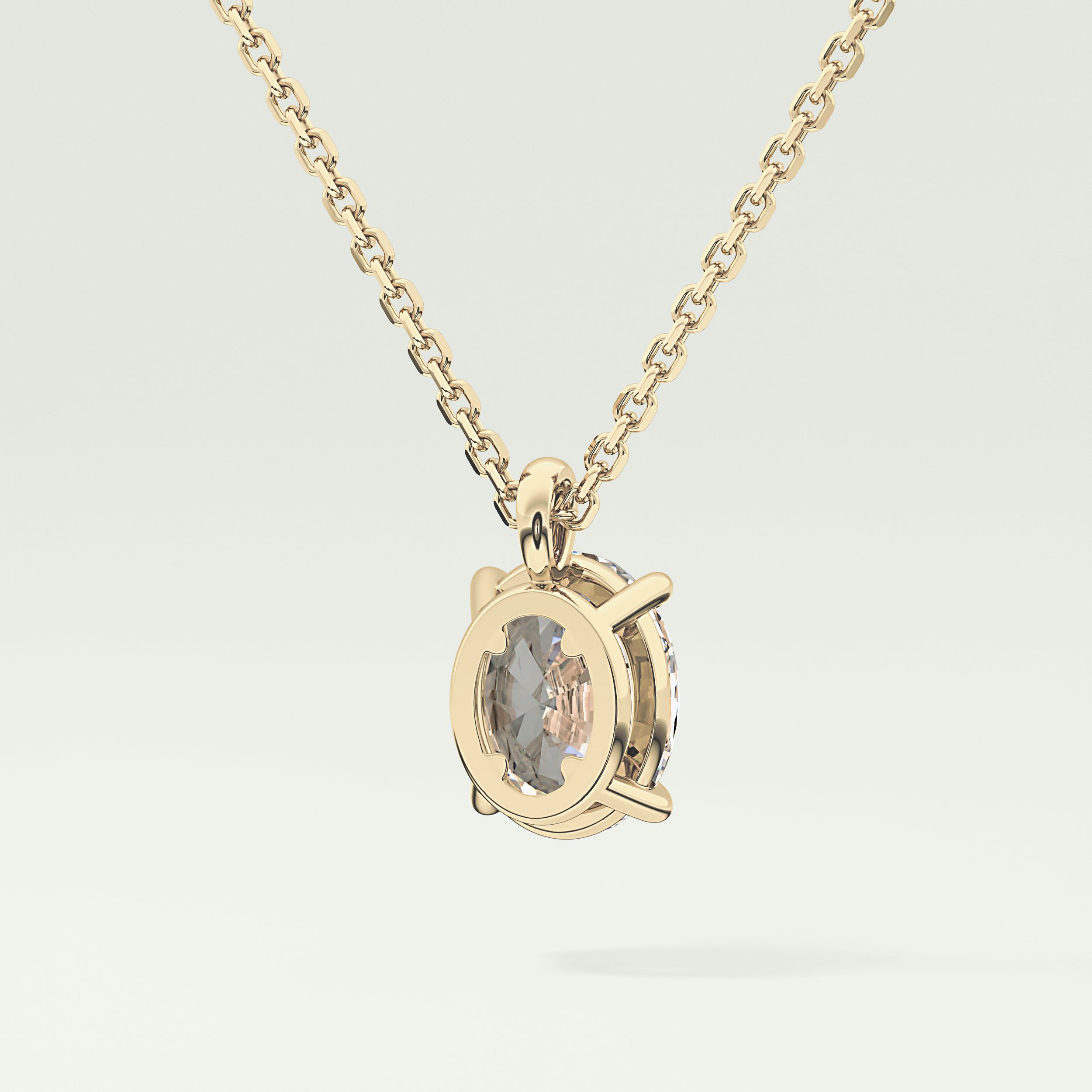 Elegant 2 CT Oval Lab-Grown Diamond Solitaire Necklace