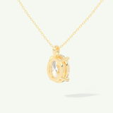 0.5-2 CT Oval Lab-Grown Diamond Solitaire Necklace