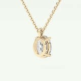 Elegant 2 CT Oval Lab-Grown Diamond Solitaire Necklace