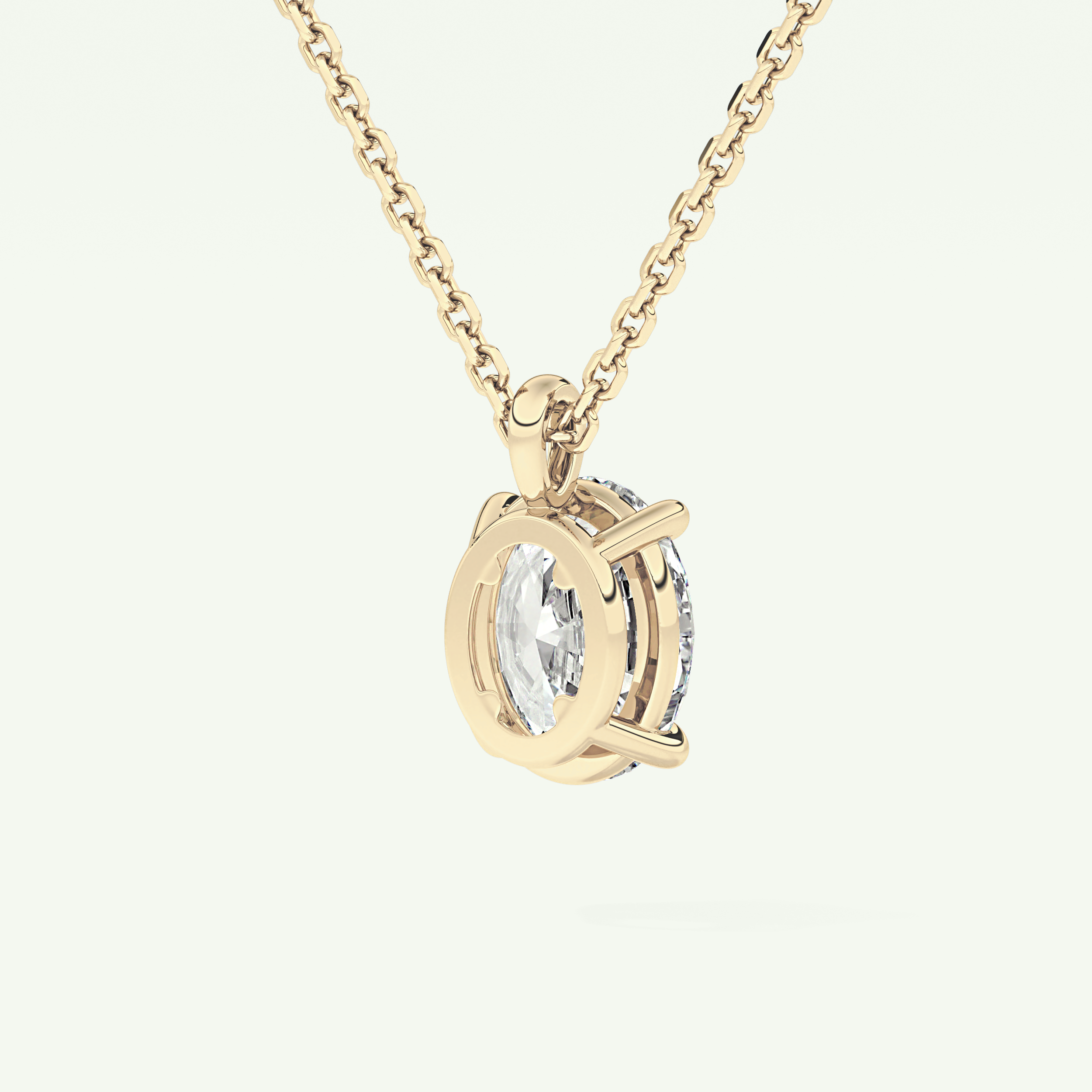Elegant 2 CT Oval Lab-Grown Diamond Solitaire Necklace