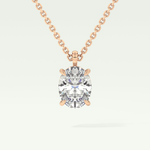 Elegant 2 CT Oval Lab-Grown Diamond Solitaire Necklace
