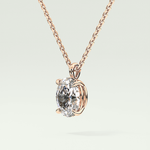 Elegant 2 CT Oval Lab-Grown Diamond Solitaire Necklace