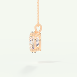 0.5-2 CT Oval Lab-Grown Diamond Solitaire Necklace