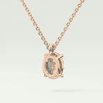 Elegant 2 CT Oval Lab-Grown Diamond Solitaire Necklace