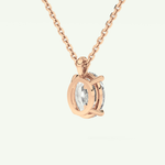 Elegant 2 CT Oval Lab-Grown Diamond Solitaire Necklace