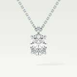 Elegant 2 CT Oval Lab-Grown Diamond Solitaire Necklace
