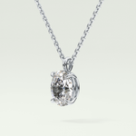 Elegant 2 CT Oval Lab-Grown Diamond Solitaire Necklace