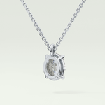 Elegant 2 CT Oval Lab-Grown Diamond Solitaire Necklace