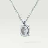 Elegant 2 CT Oval Lab-Grown Diamond Solitaire Necklace