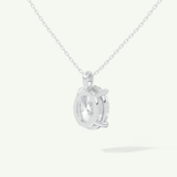 0.5-2 CT Oval Lab-Grown Diamond Solitaire Necklace
