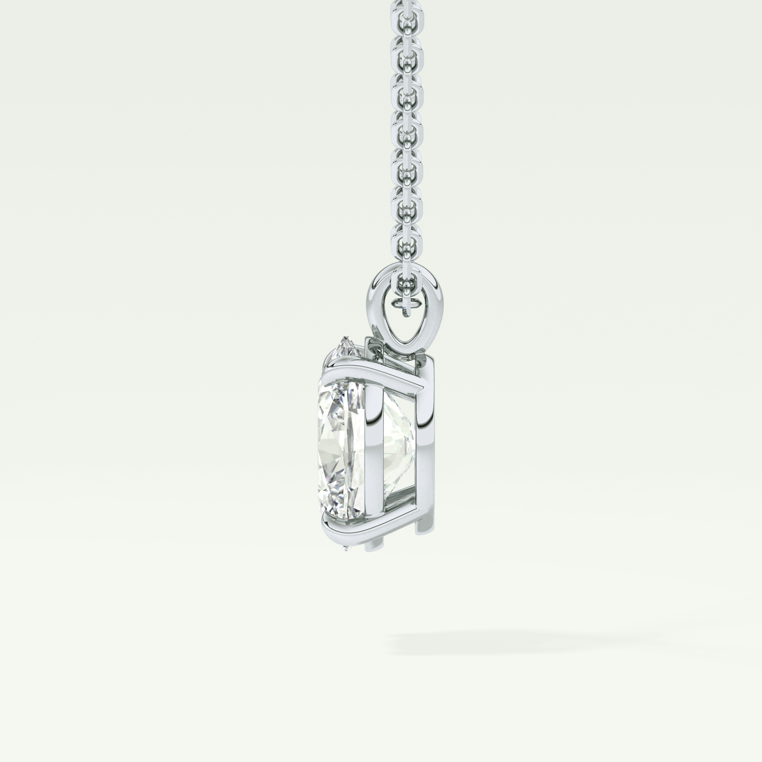 Elegant 2 CT Oval Lab-Grown Diamond Solitaire Necklace