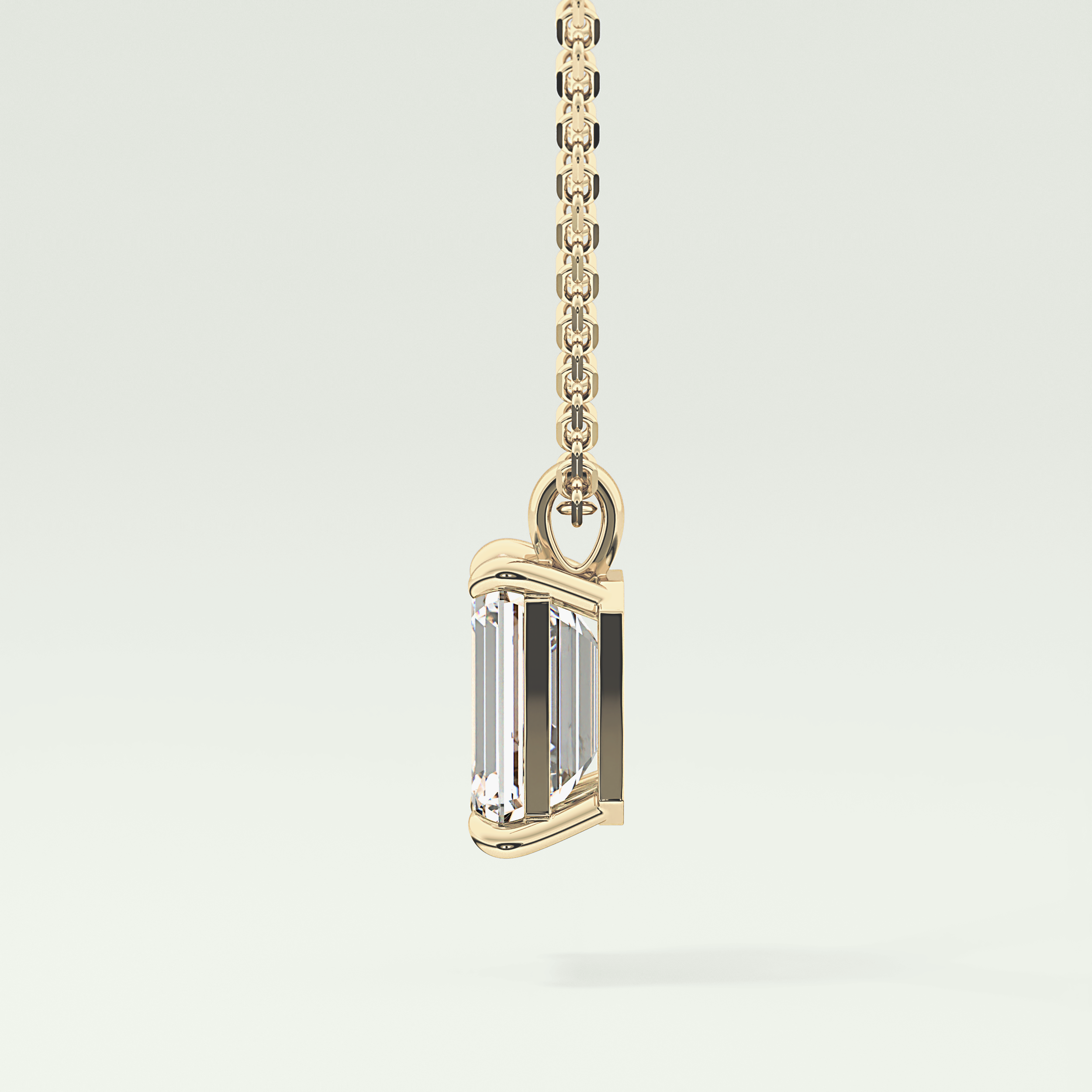 2 CT Emerald Lab-Grown April-Diamond Solitaire Birthstone Necklace 3