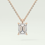 2 CT Emerald Lab-Grown April-Diamond Solitaire Birthstone Necklace 5