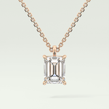 2 CT Emerald Lab-Grown April-Diamond Solitaire Birthstone Necklace 5