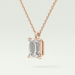2 CT Emerald Lab-Grown April-Diamond Solitaire Birthstone Necklace 6