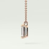 2 CT Emerald Lab-Grown April-Diamond Solitaire Birthstone Necklace 7