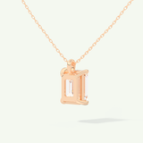 0.5-2 CT Emerald Cut Lab-Grown Diamond Solitaire Necklace