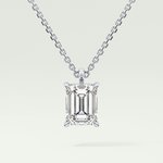 2 CT Emerald Lab-Grown April-Diamond Solitaire Birthstone Necklace 9