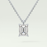 2 CT Emerald Lab-Grown April-Diamond Solitaire Birthstone Necklace 9