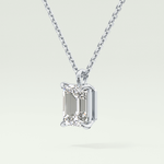 2 CT Emerald Lab-Grown April-Diamond Solitaire Birthstone Necklace 10