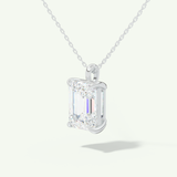 0.5-2 CT Emerald Cut Lab-Grown Diamond Solitaire Necklace