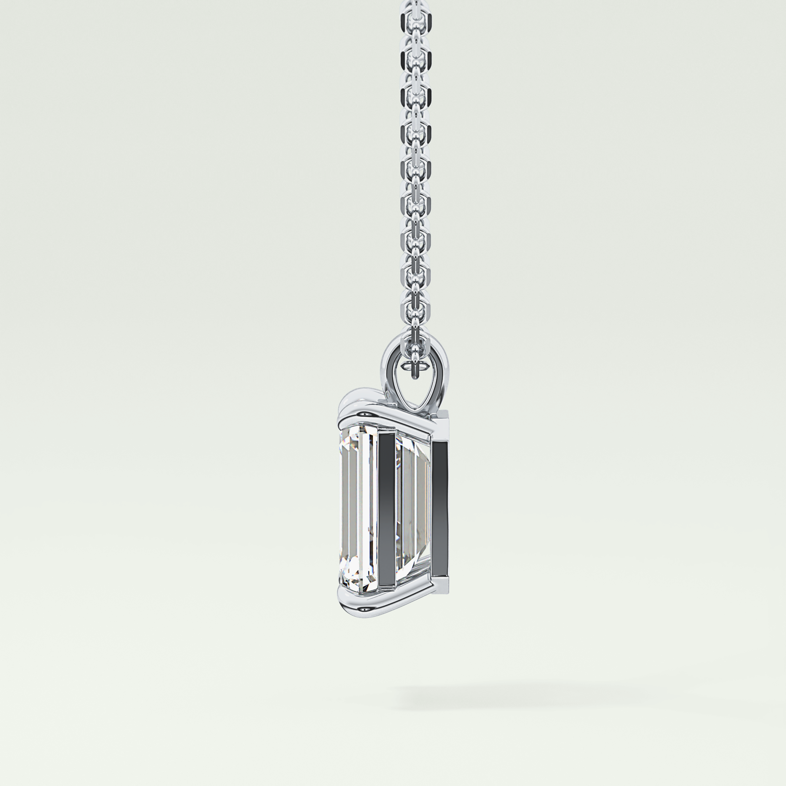 2 CT Emerald Lab-Grown April-Diamond Solitaire Birthstone Necklace 11