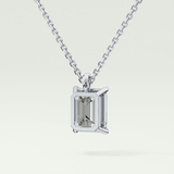 2 CT Emerald Lab-Grown April-Diamond Solitaire Birthstone Necklace 12