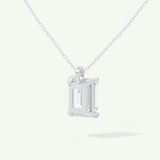 0.5-2 CT Emerald Cut Lab-Grown Diamond Solitaire Necklace