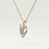 Elegant 2 CT Pear Lab-Grown Diamond Solitaire Necklace