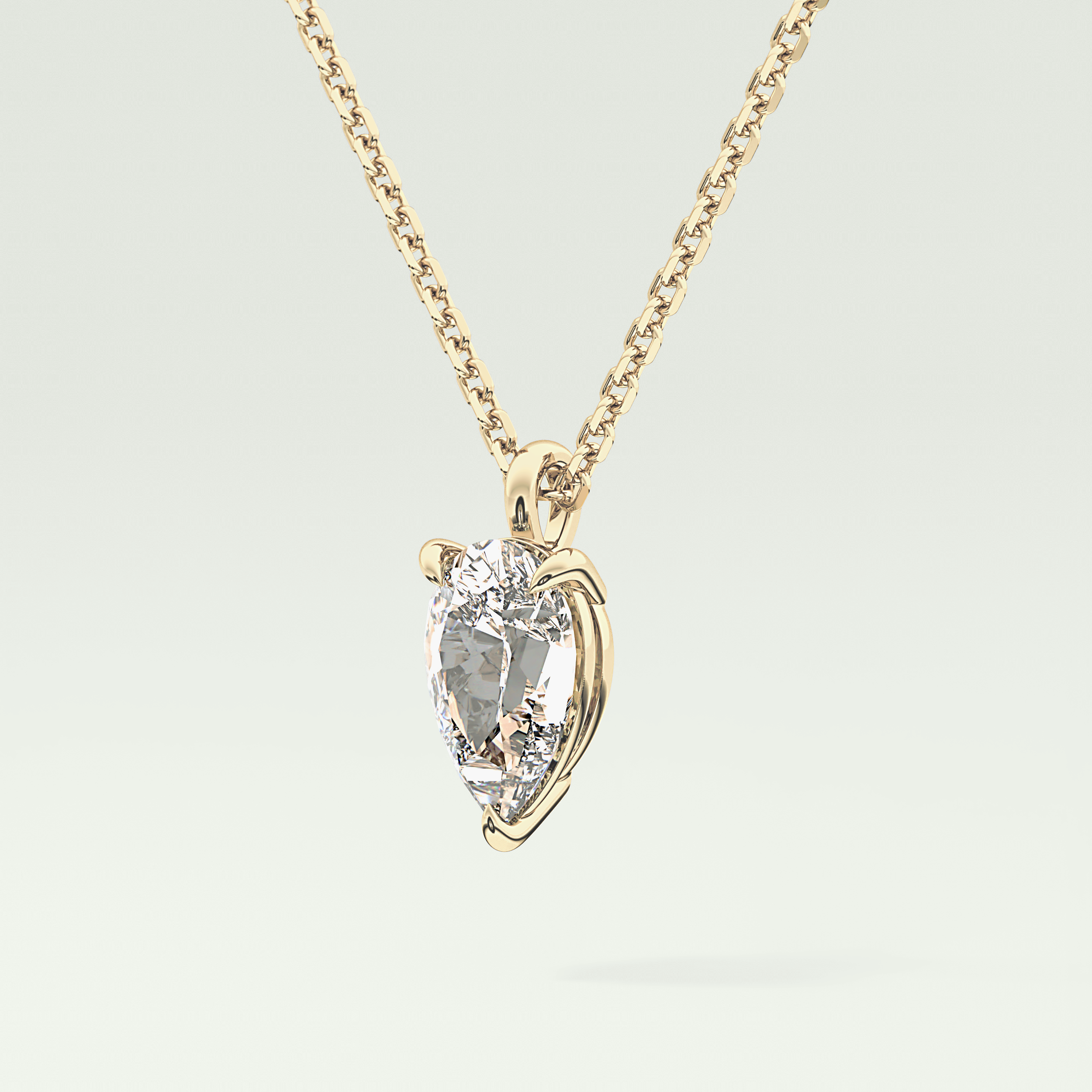 Elegant 2 CT Pear Lab-Grown Diamond Solitaire Necklace
