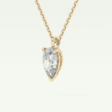 Elegant 2 CT Pear Lab-Grown Diamond Solitaire Necklace