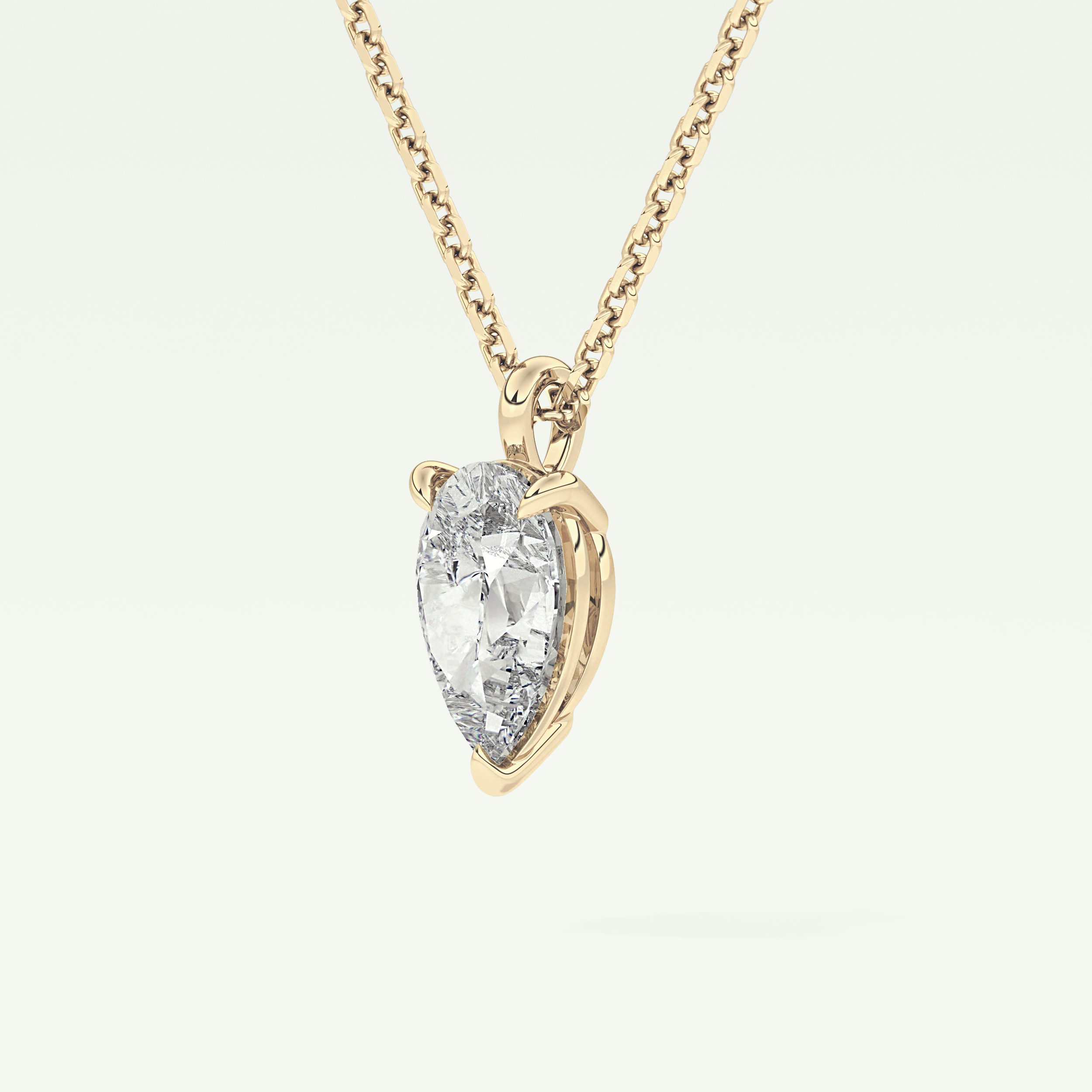 Elegant 2 CT Pear Lab-Grown Diamond Solitaire Necklace