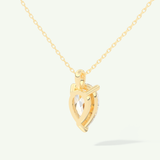 0.5-2 CT Pear Lab-Grown Diamond Solitaire Necklace