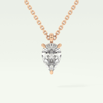 Elegant 2 CT Pear Lab-Grown Diamond Solitaire Necklace