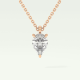 Elegant 2 CT Pear Lab-Grown Diamond Solitaire Necklace