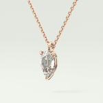 Elegant 2 CT Pear Lab-Grown Diamond Solitaire Necklace