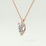 Elegant 2 CT Pear Lab-Grown Diamond Solitaire Necklace