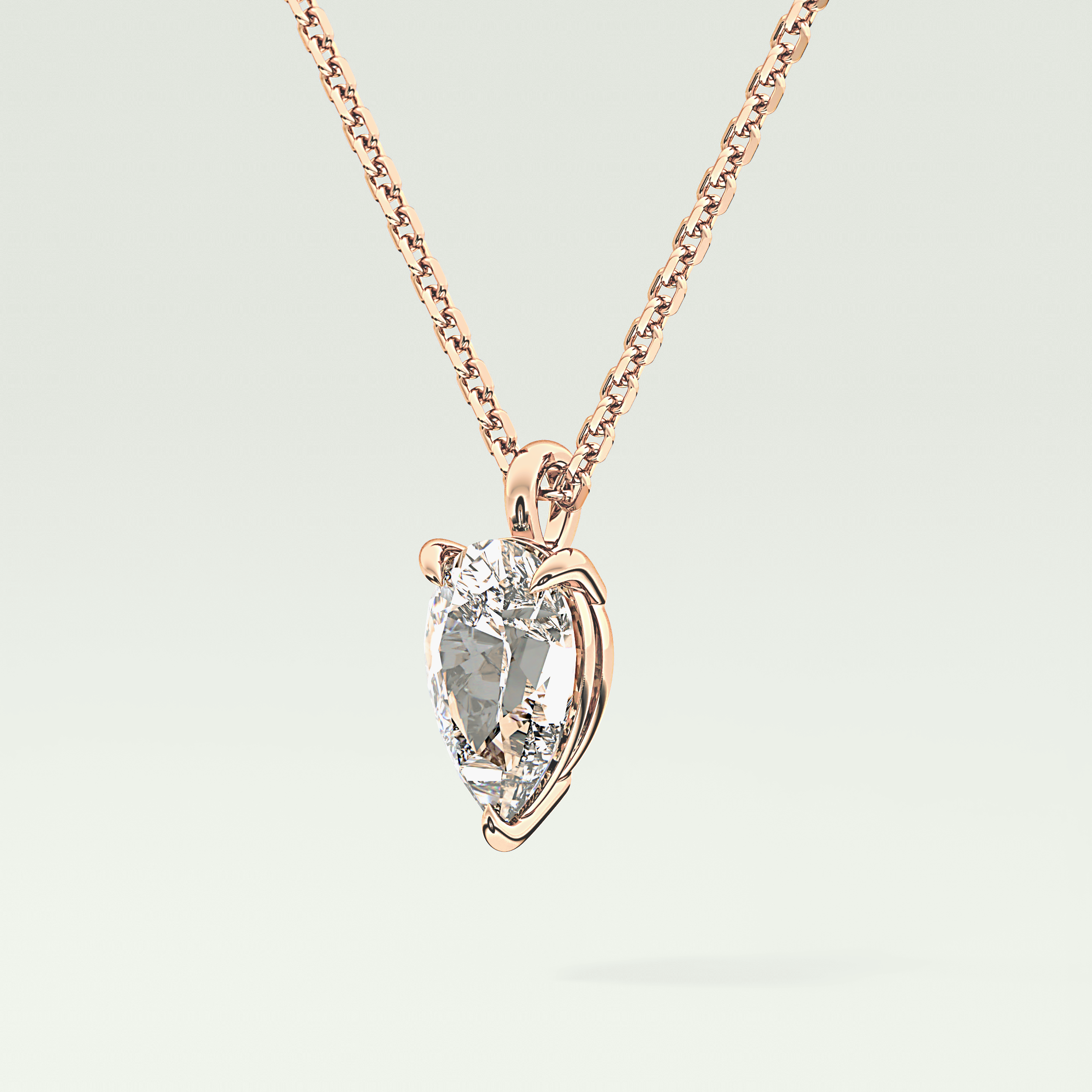 Elegant 2 CT Pear Lab-Grown Diamond Solitaire Necklace