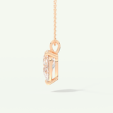 0.5-2 CT Pear Lab-Grown Diamond Solitaire Necklace