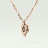 Elegant 2 CT Pear Lab-Grown Diamond Solitaire Necklace