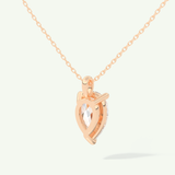 0.5-2 CT Pear Lab-Grown Diamond Solitaire Necklace
