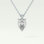 Elegant 2 CT Pear Lab-Grown Diamond Solitaire Necklace